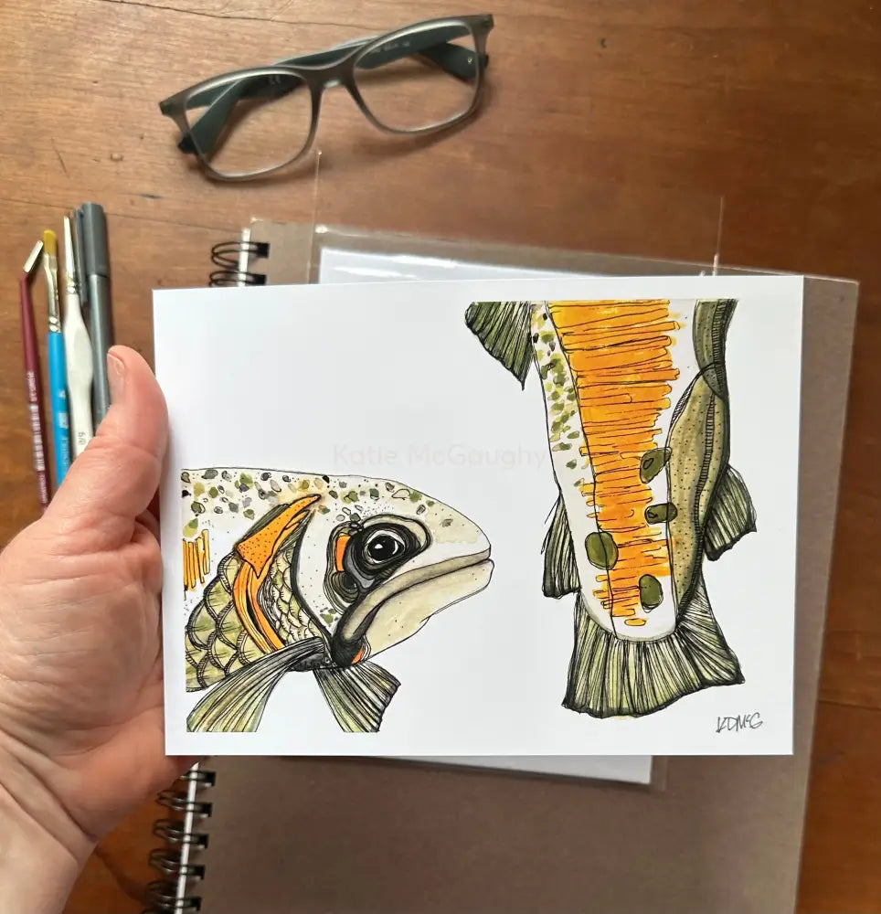 Grandpa Fish Print Print