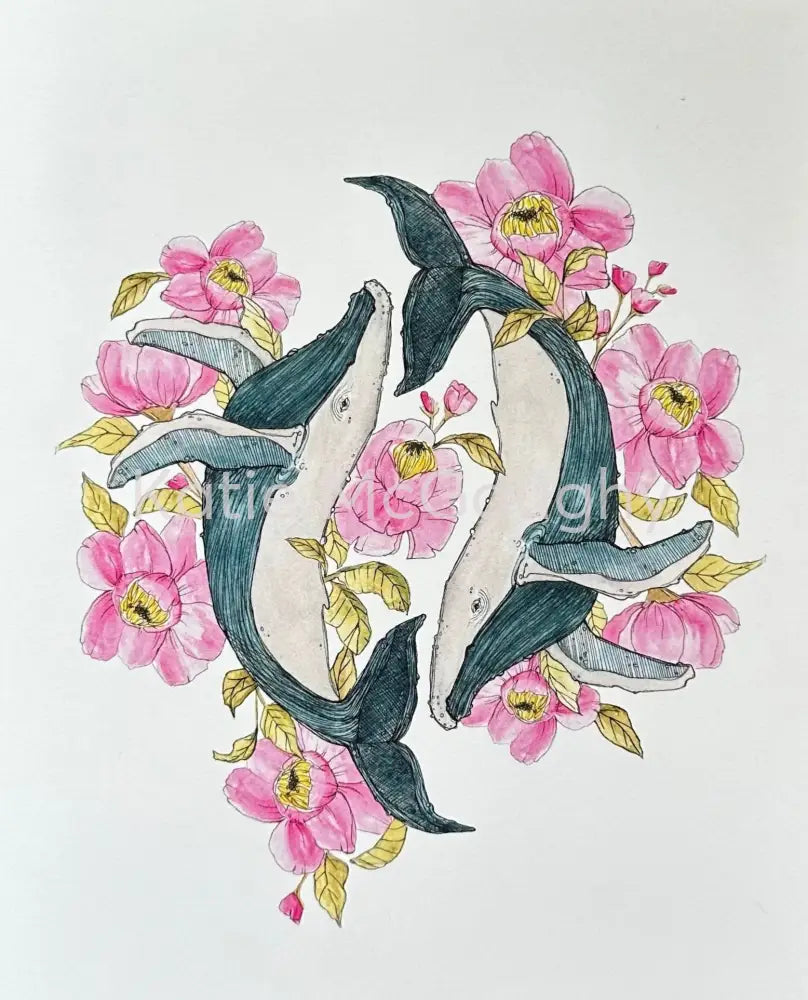 Whales Print Print