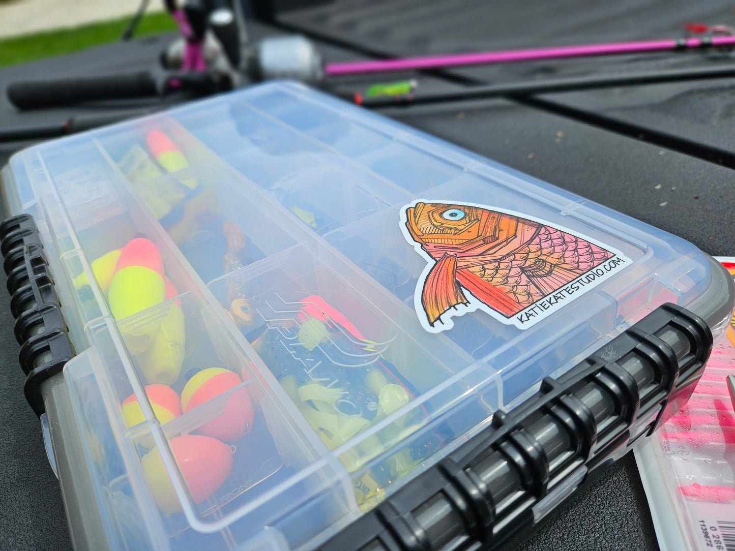 Red Fish Head, Sticker