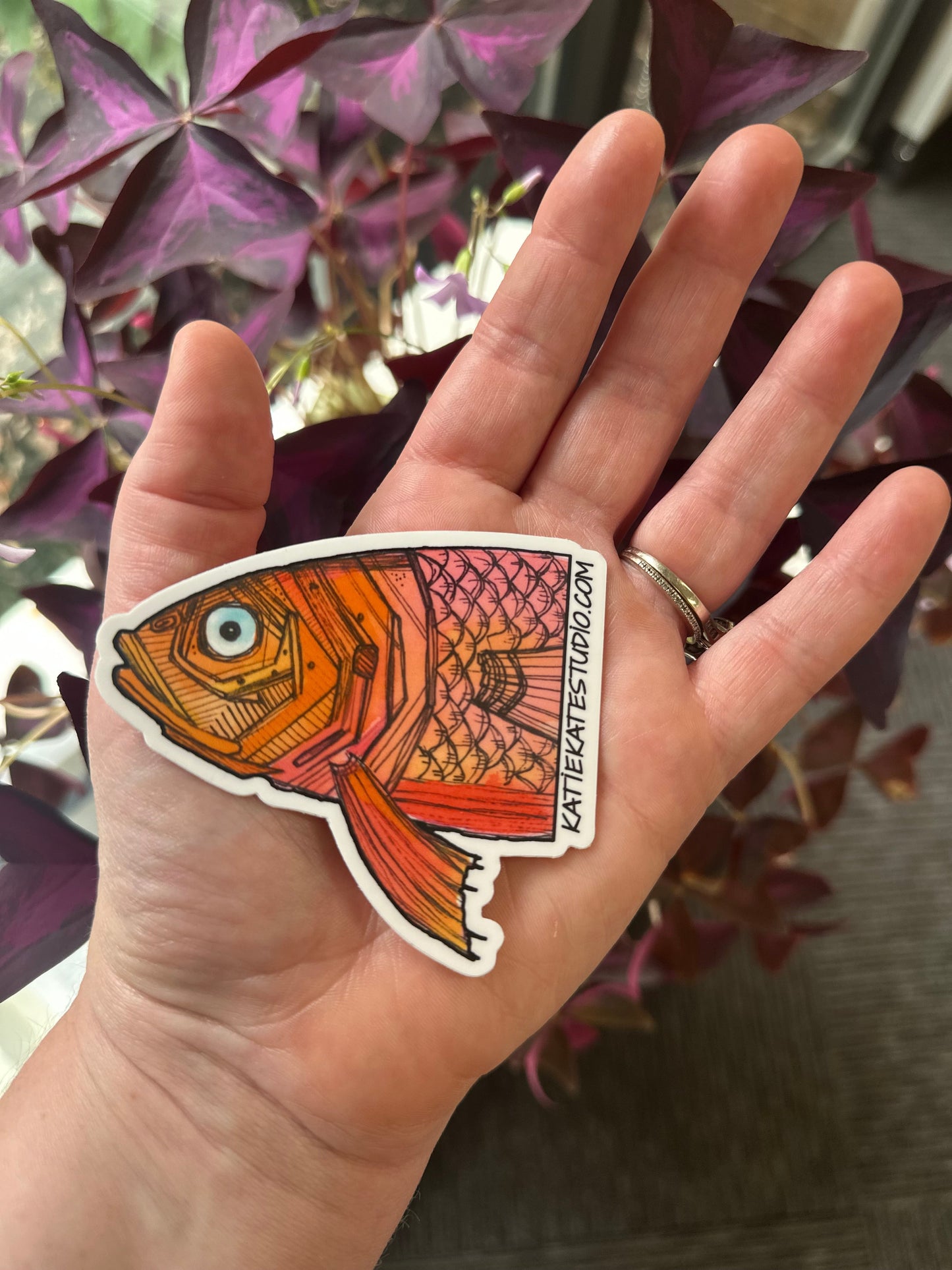 Red Fish Head, Sticker
