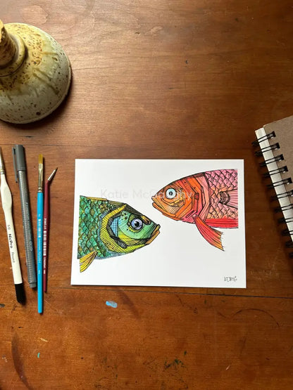 Pinterest Fish Head Colorful Fish heads – Katie Kate Studio