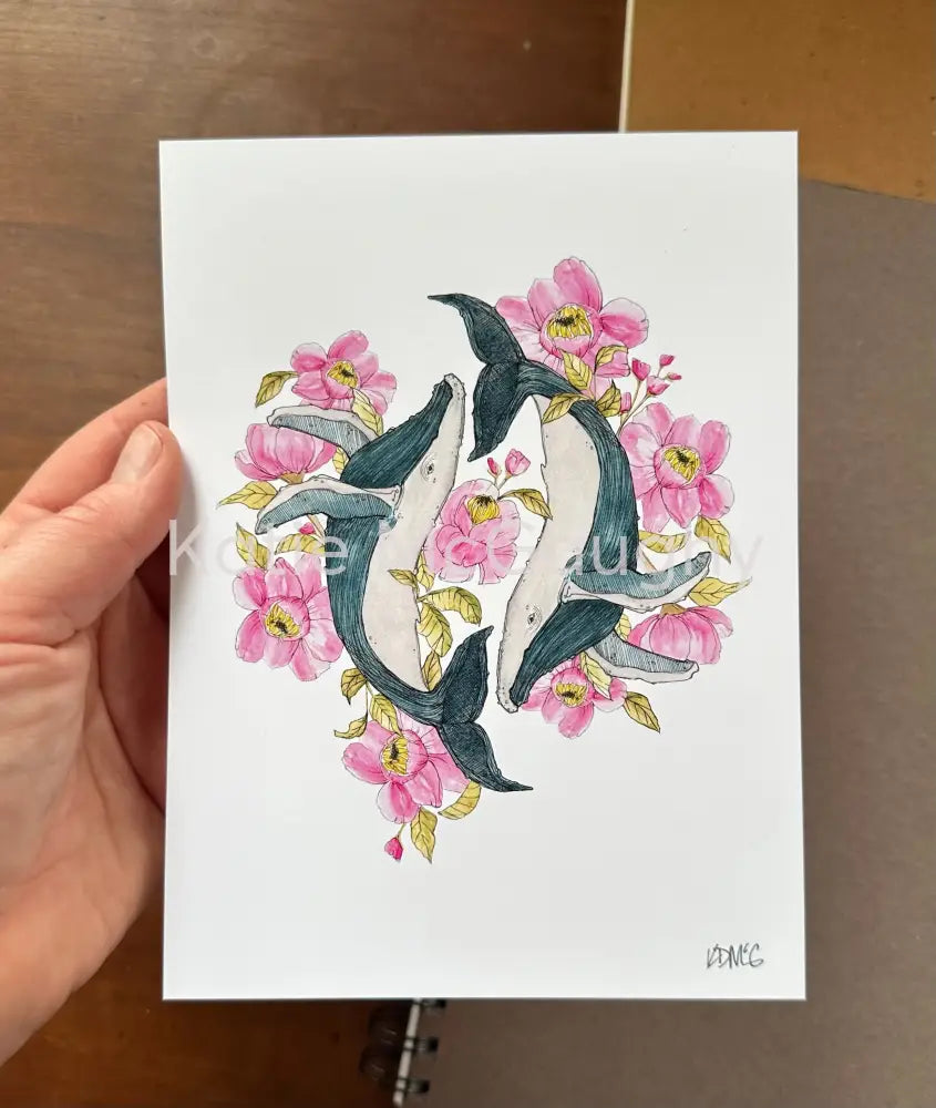 Whales Print Print