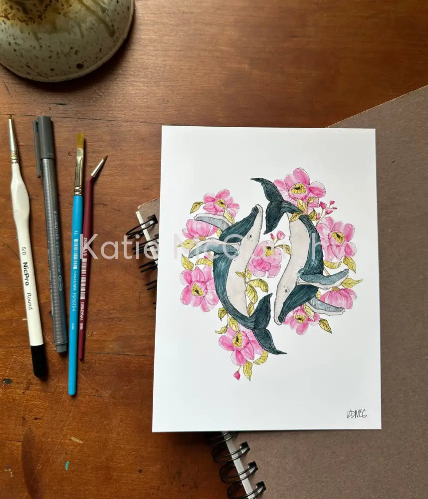 Whales Print Print